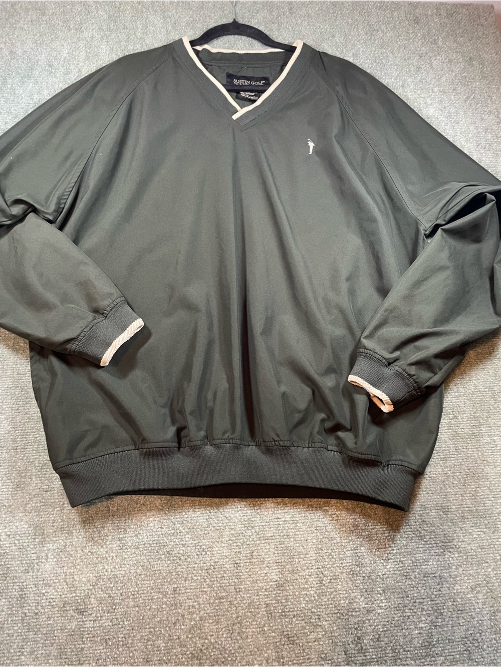 Austin‎ Golf Tour Collection Olive Windbreaker with Cream Trim